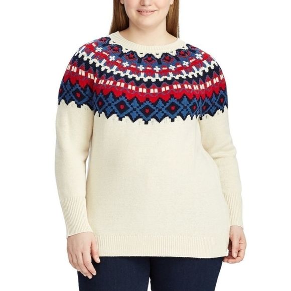 {Chaps} 🆕️ Andrea Fairisle Sweater - Picture 4 of 13